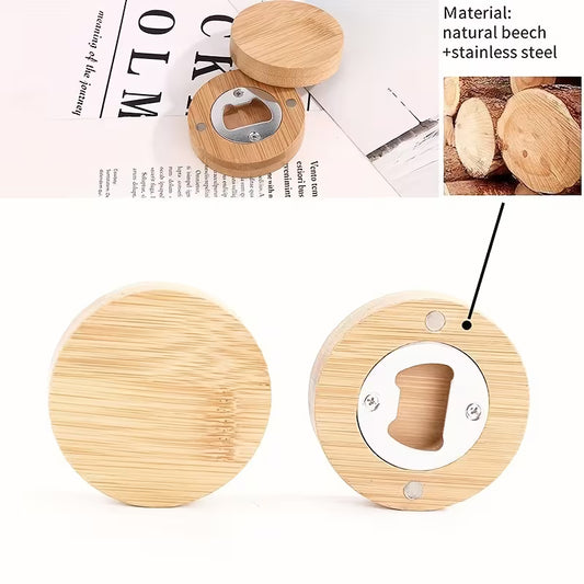 Engraved Magnetic Wooden Bottle Opener