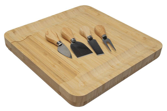 Laser Engraved Bamboo Charcuterie Board and Knife Set