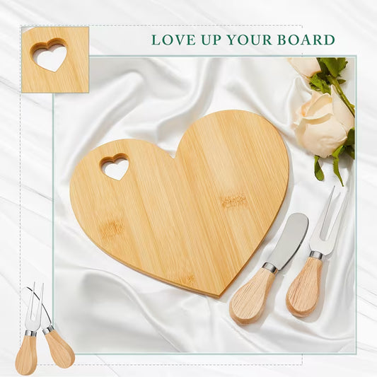 Engraved Heart Charcuterie Board