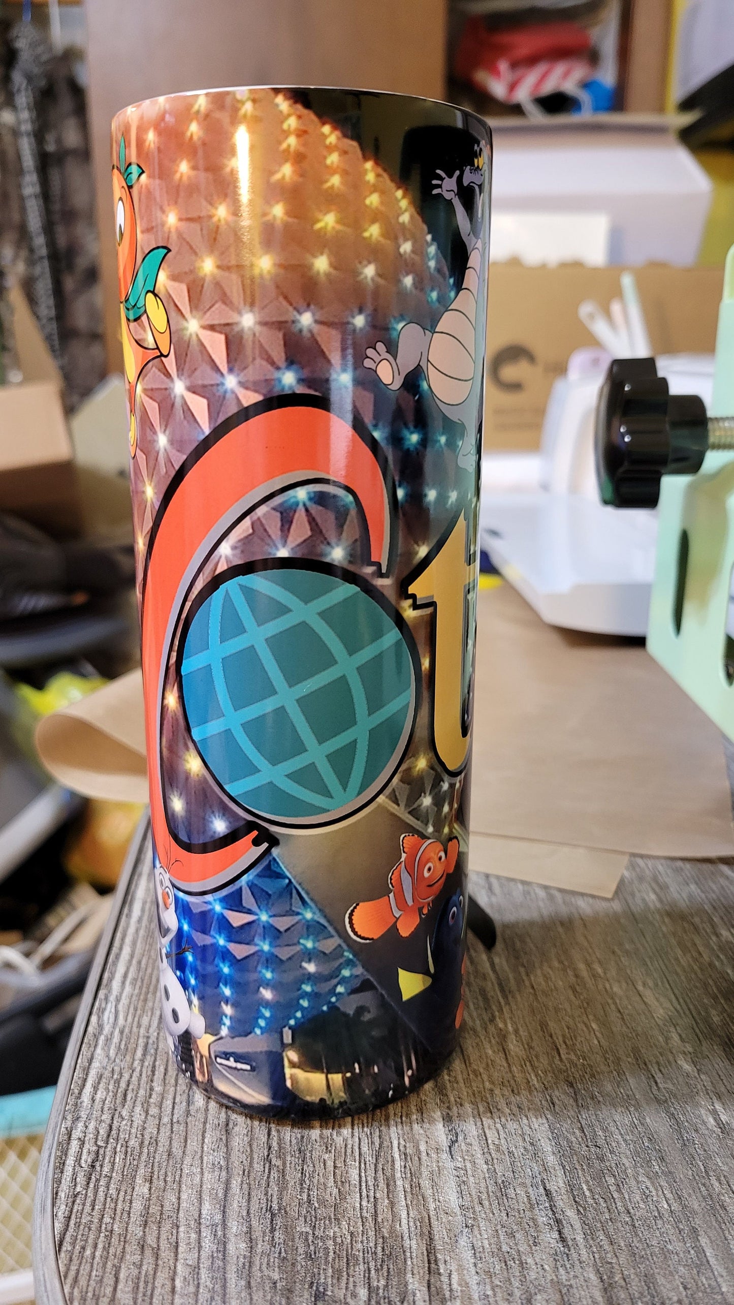 Disney Epcot Glow in the Dark Tumbler