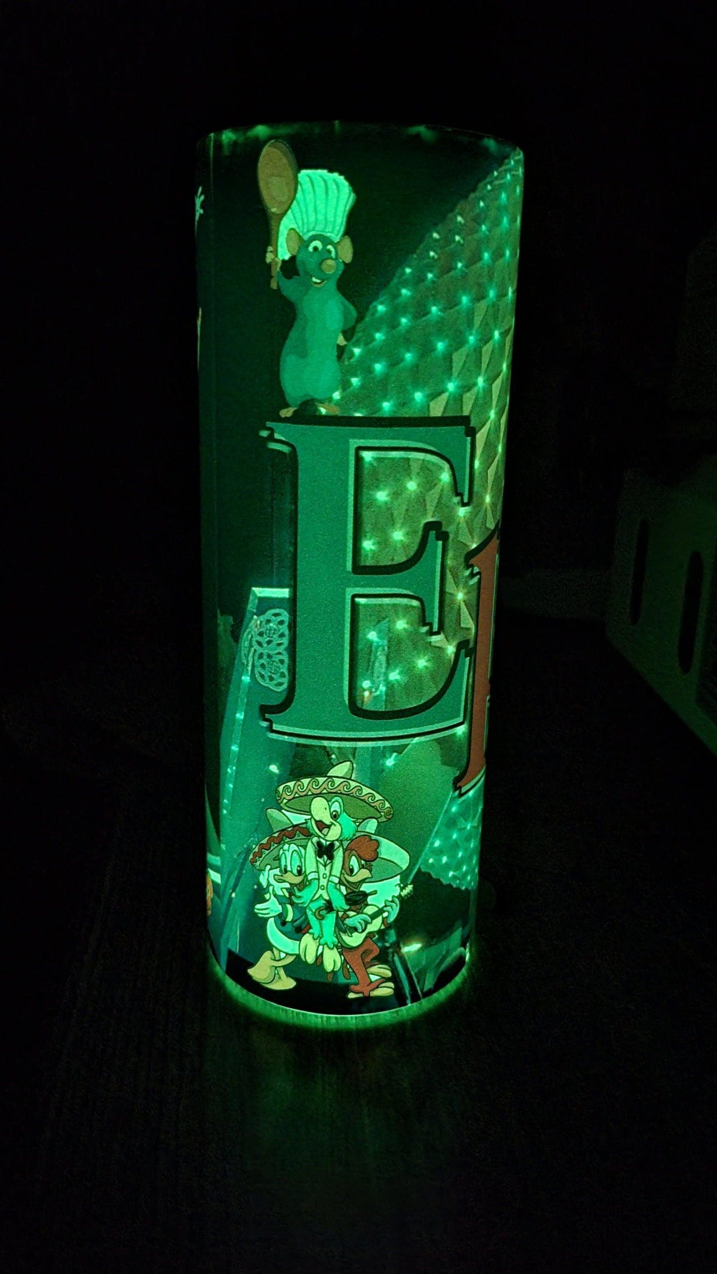 Disney Epcot Glow in the Dark Tumbler - KS Custom Creations