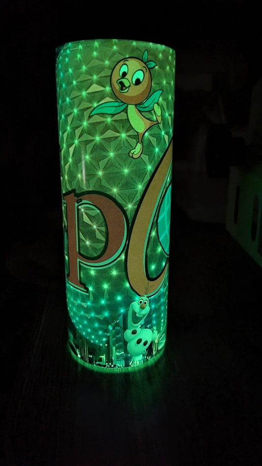 Disney Epcot Glow in the Dark Tumbler - KS Custom Creations