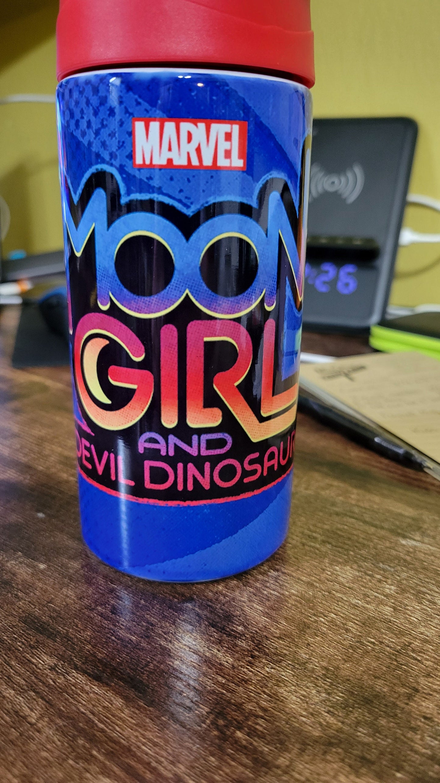 Moon Girl and Devil Dinosaur Kids Water Bottle. 12 Oz Water Bottle